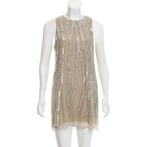 Parker Beige Sequin Dress